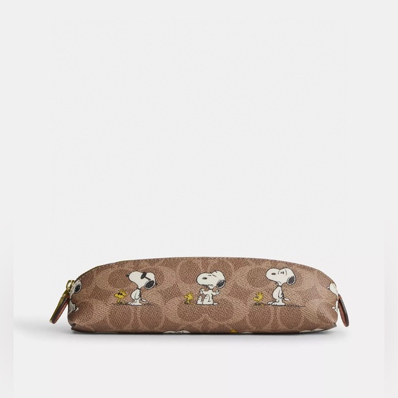 Coach | Accessories | Coach X Peanuts Pencil Case In Signature Canvas ...